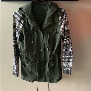 Women’s Olive Moto Jacket